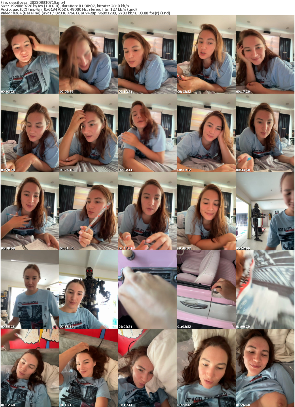 Preview thumb from gessifossa on 2023-08-31 @ bongacams