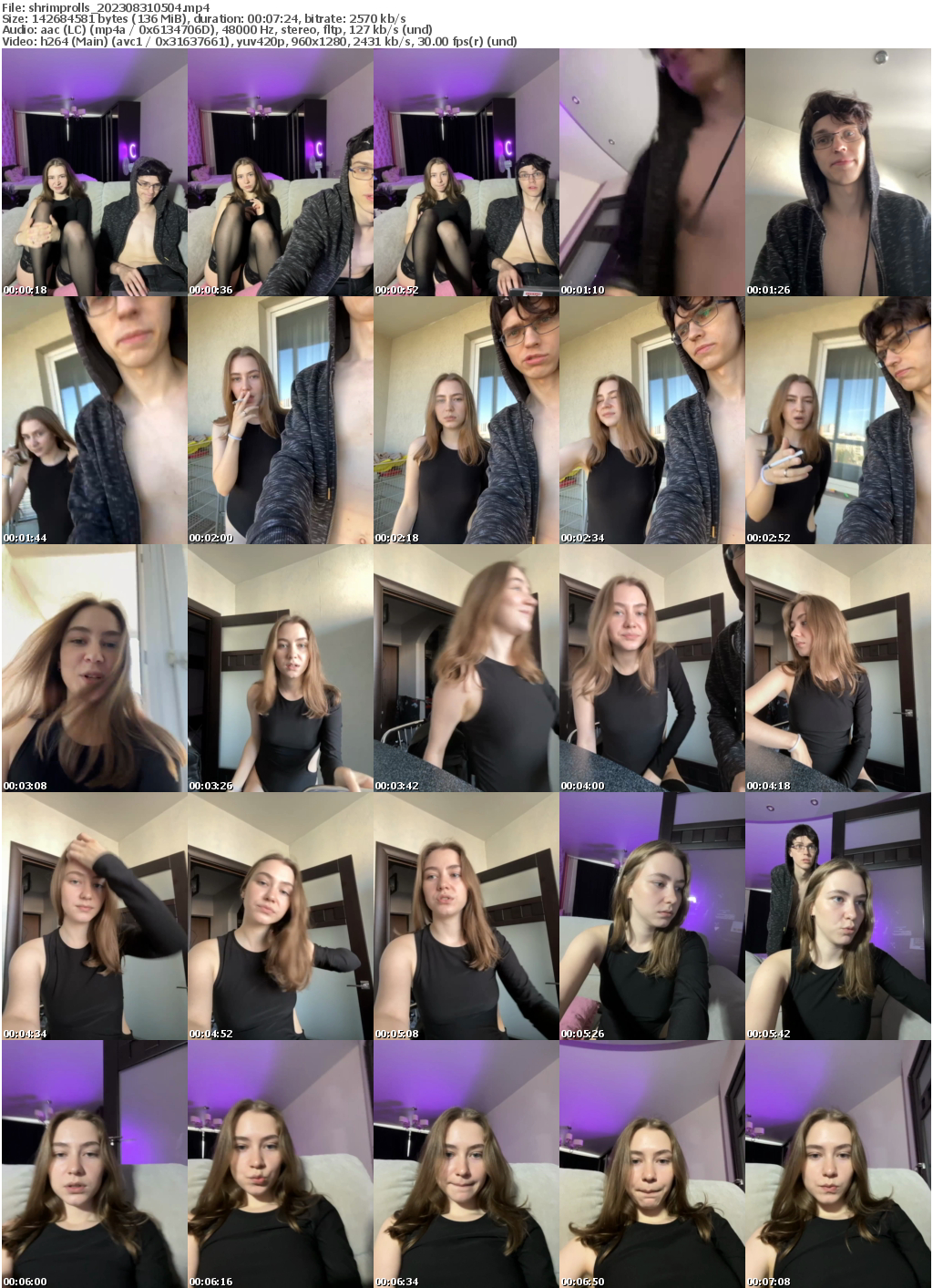 Preview thumb from shrimprolls on 2023-08-31 @ bongacams