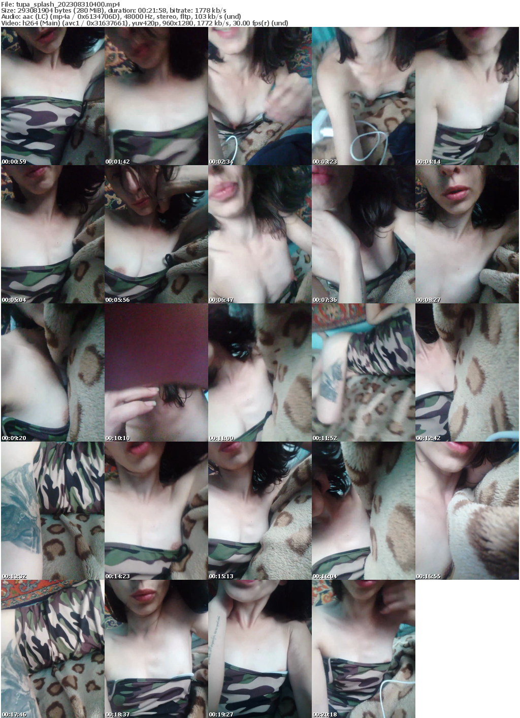 Preview thumb from tupa_splash on 2023-08-31 @ bongacams