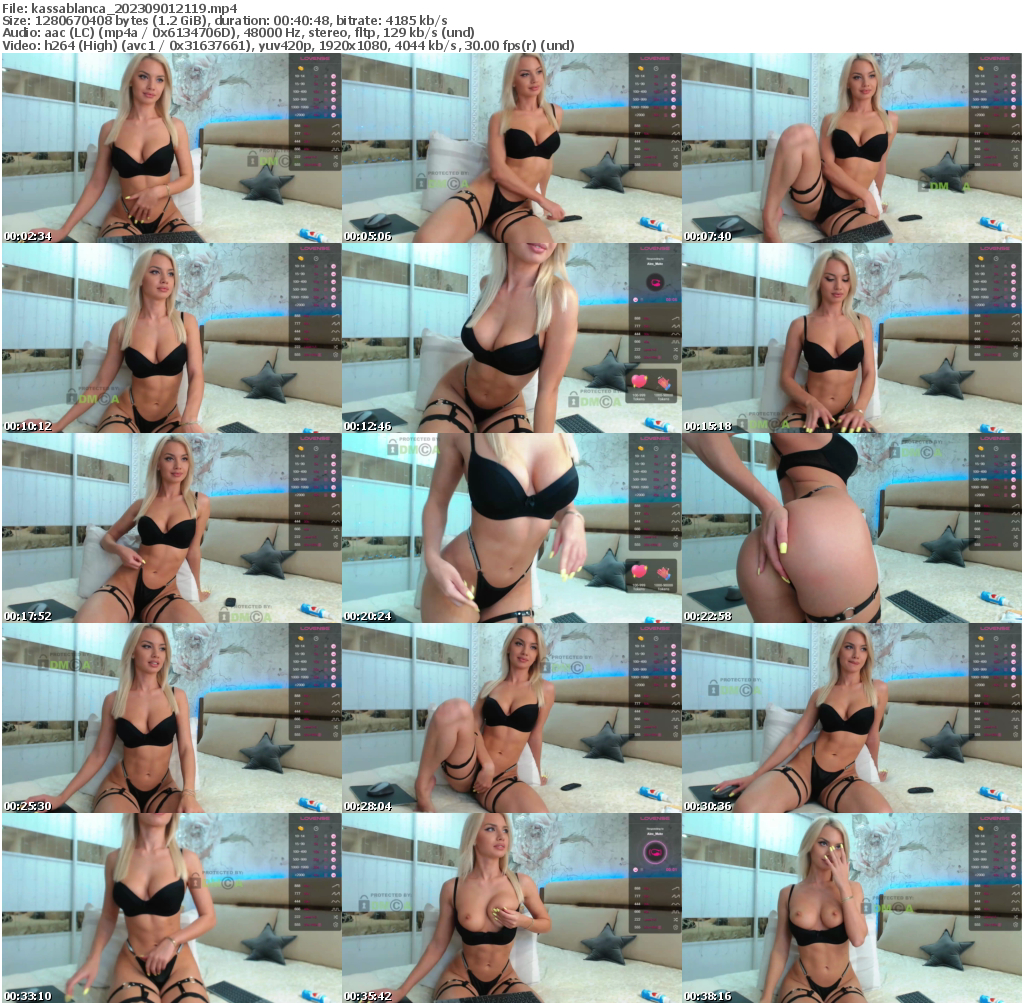 Preview thumb from kassablanca on 2023-09-01 @ bongacams