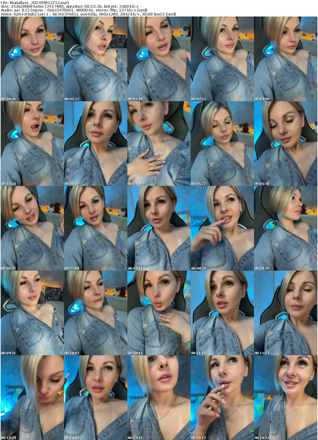 Preview thumb from liludallass on 2023-09-01 @ bongacams