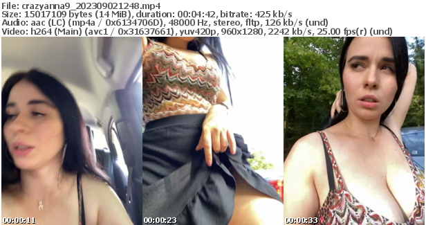 Preview thumb from crazyanna9 on 2023-09-02 @ bongacams