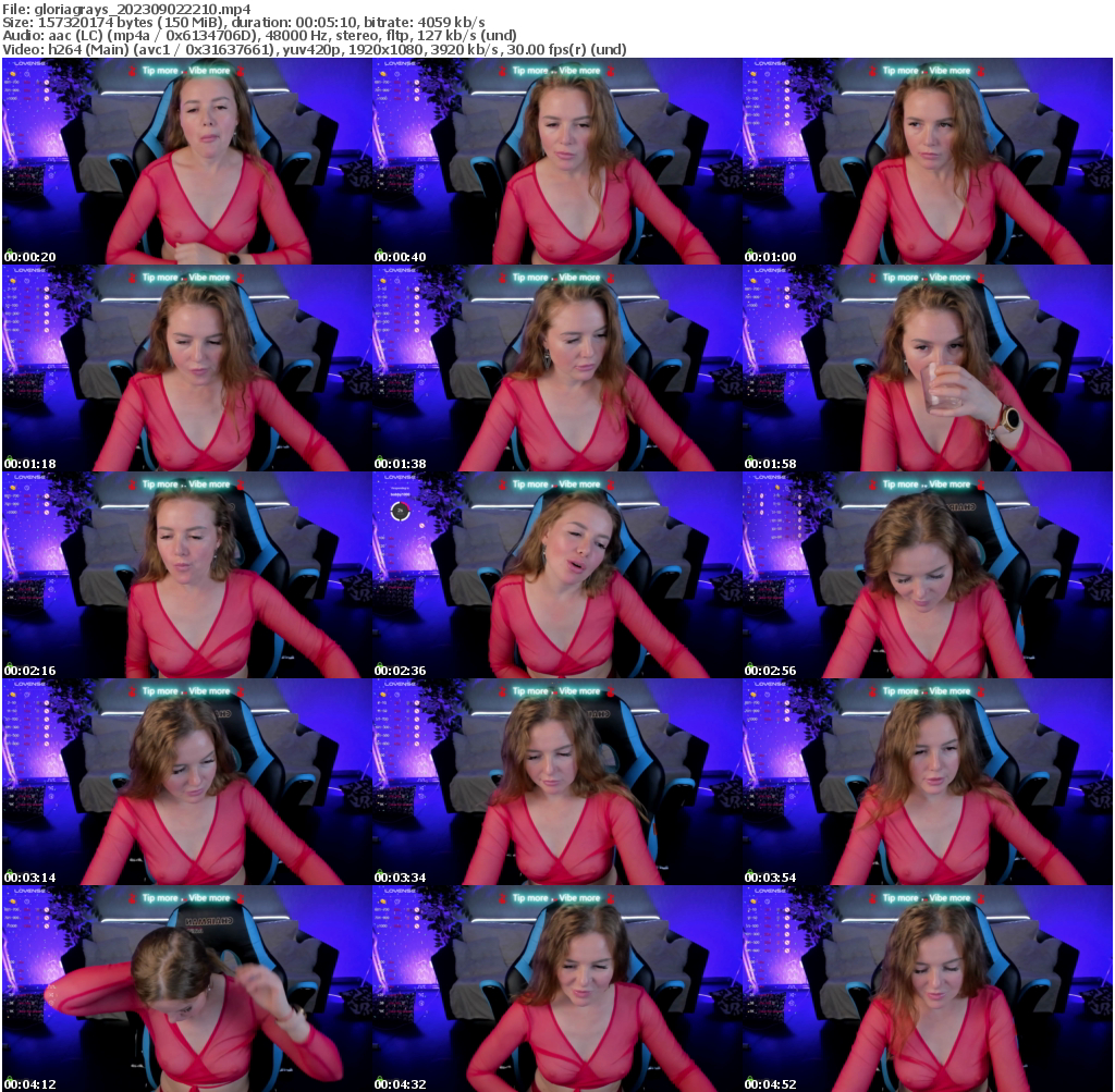 Preview thumb from gloriagrays on 2023-09-02 @ bongacams