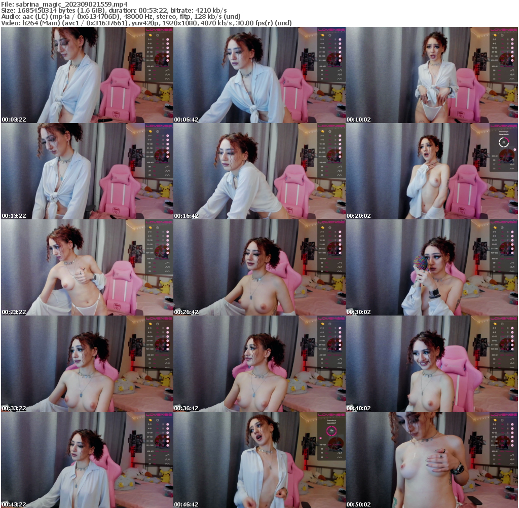 Preview thumb from sabrina_magic on 2023-09-02 @ bongacams