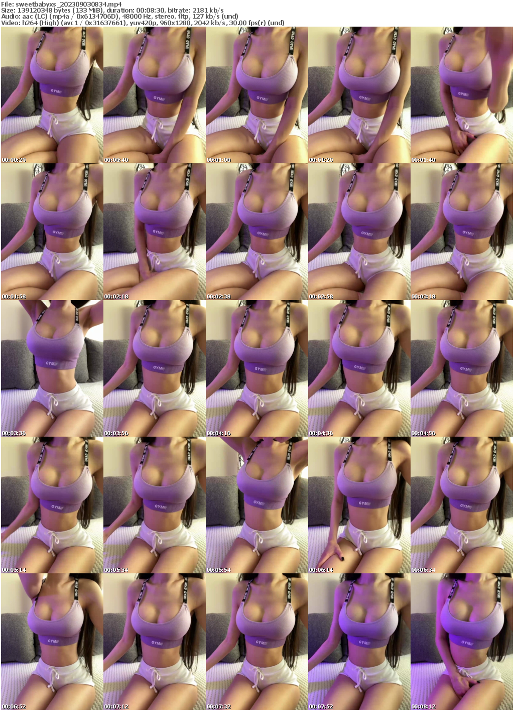 Preview thumb from sweetbabyxs on 2023-09-03 @ bongacams