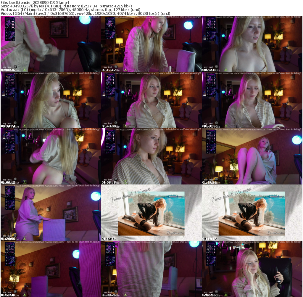 Preview thumb from bestblondie on 2023-09-04 @ bongacams