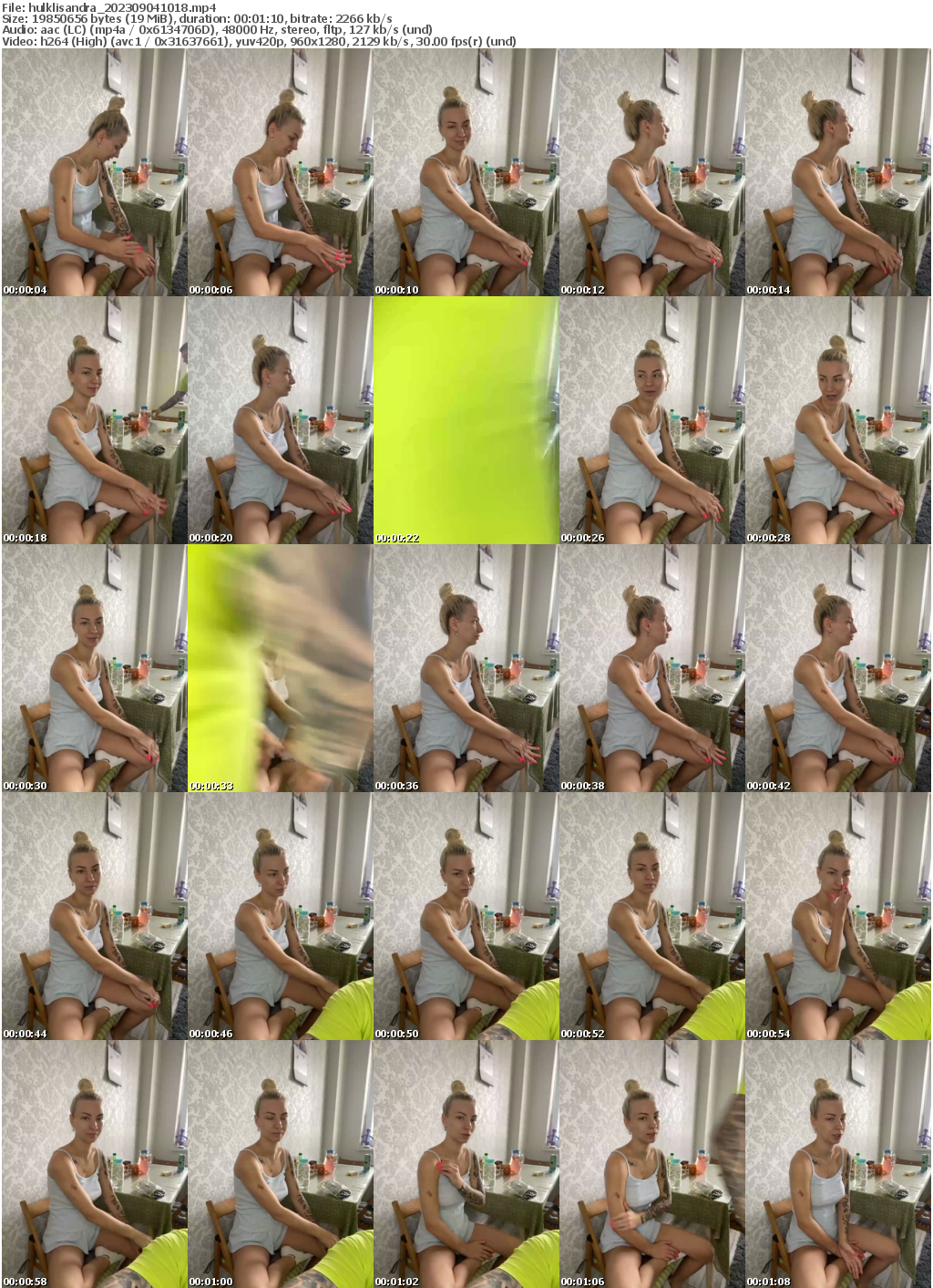 Preview thumb from hulklisandra on 2023-09-04 @ bongacams