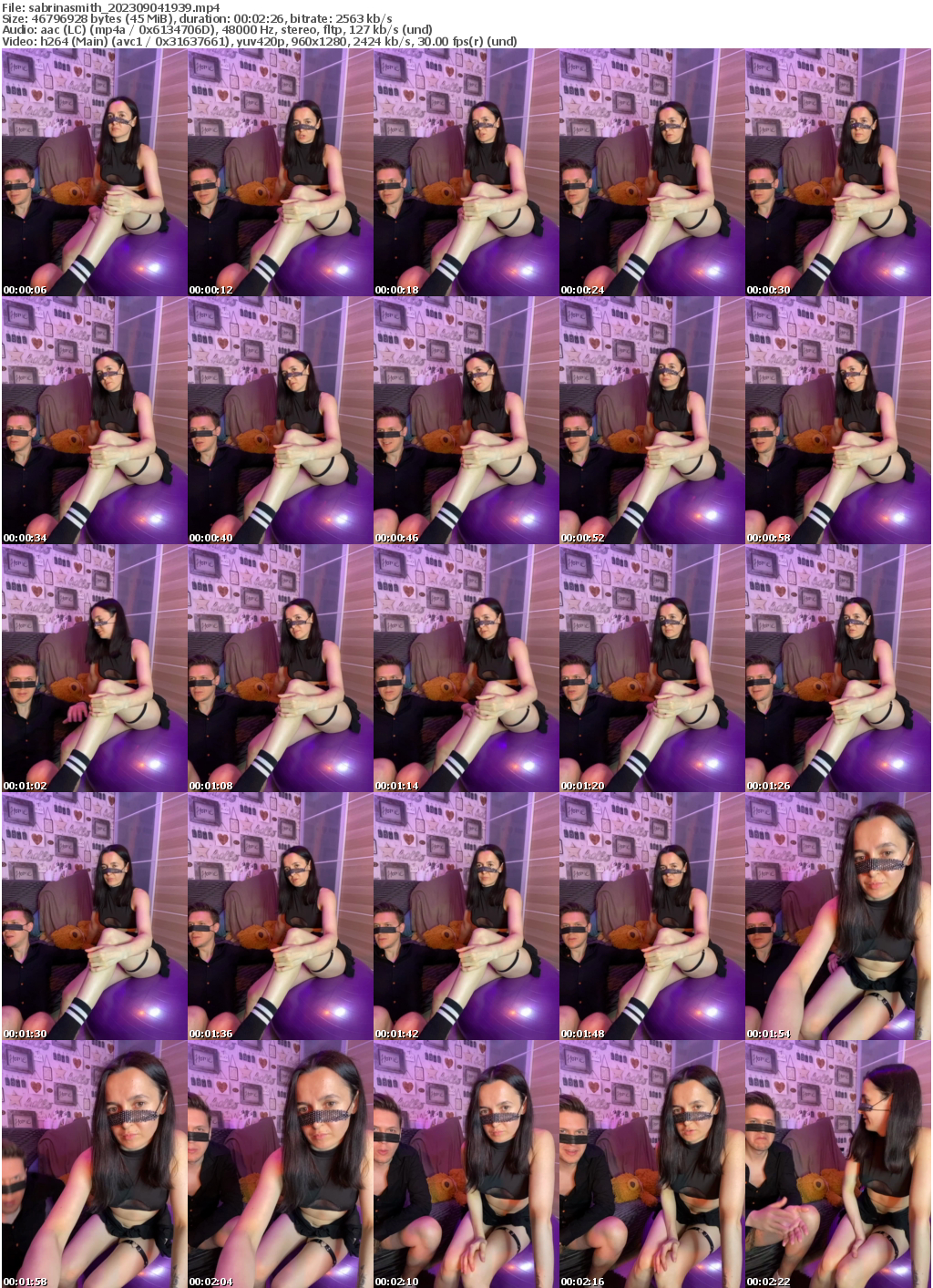 Preview thumb from sabrinasmith on 2023-09-04 @ bongacams