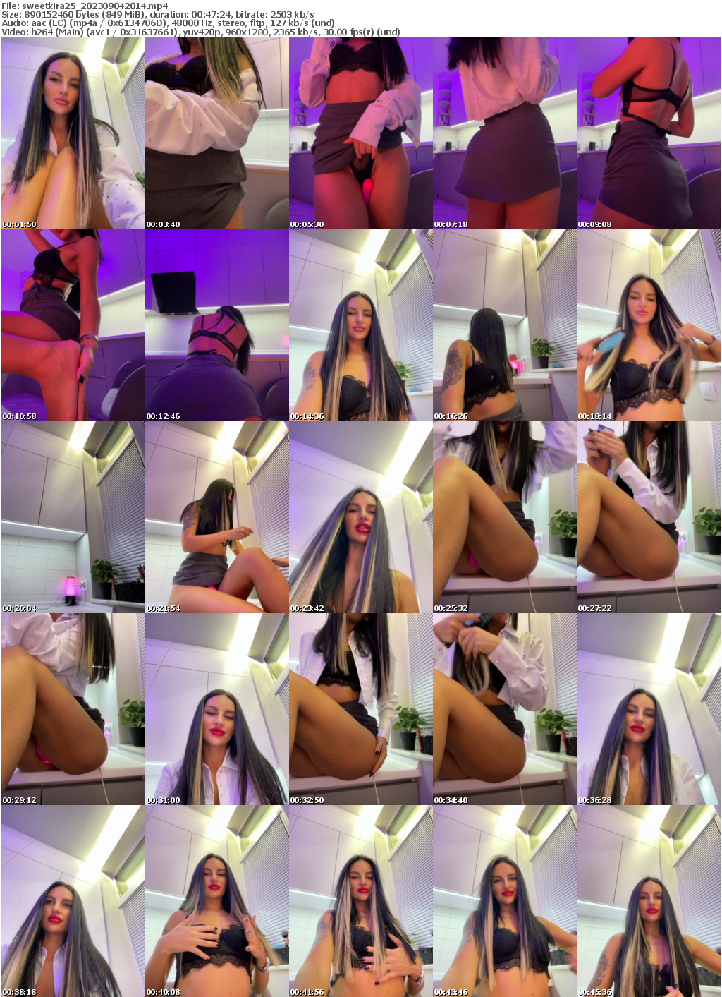 Preview thumb from sweetkira25 on 2023-09-04 @ bongacams