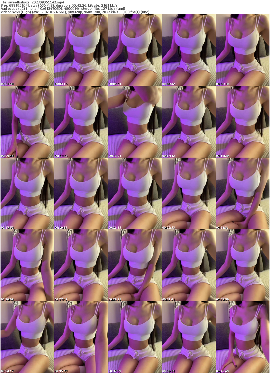 Preview thumb from sweetbabyxs on 2023-09-05 @ bongacams