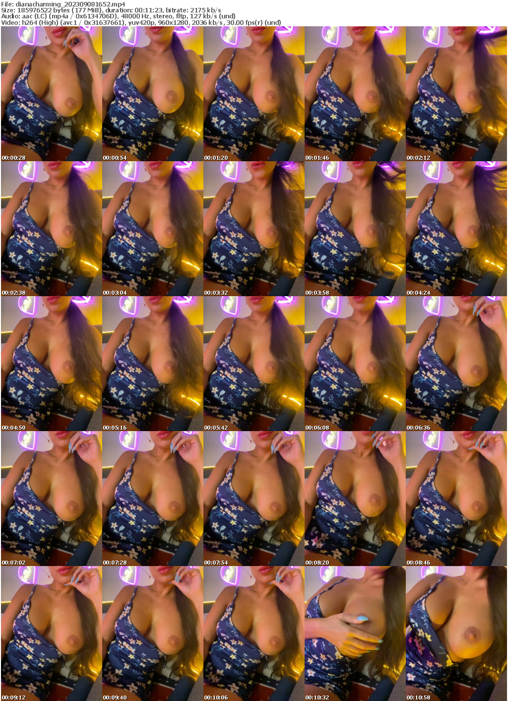 Preview thumb from dianacharming on 2023-09-08 @ bongacams