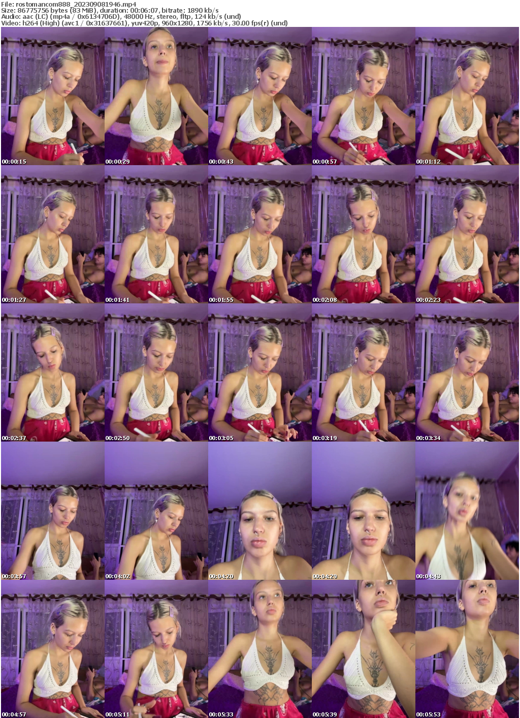 Preview thumb from rostomancom888 on 2023-09-08 @ bongacams