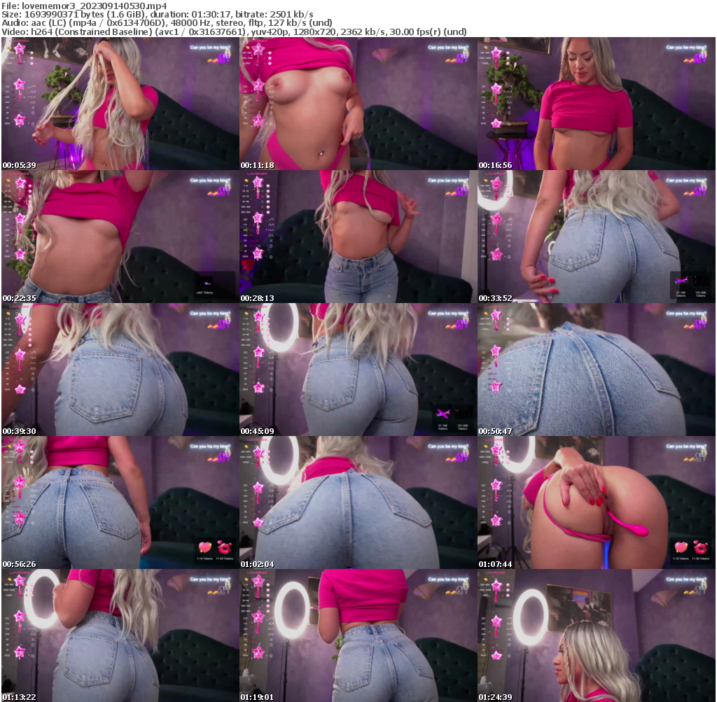 Preview thumb from lovememor3 on 2023-09-14 @ bongacams