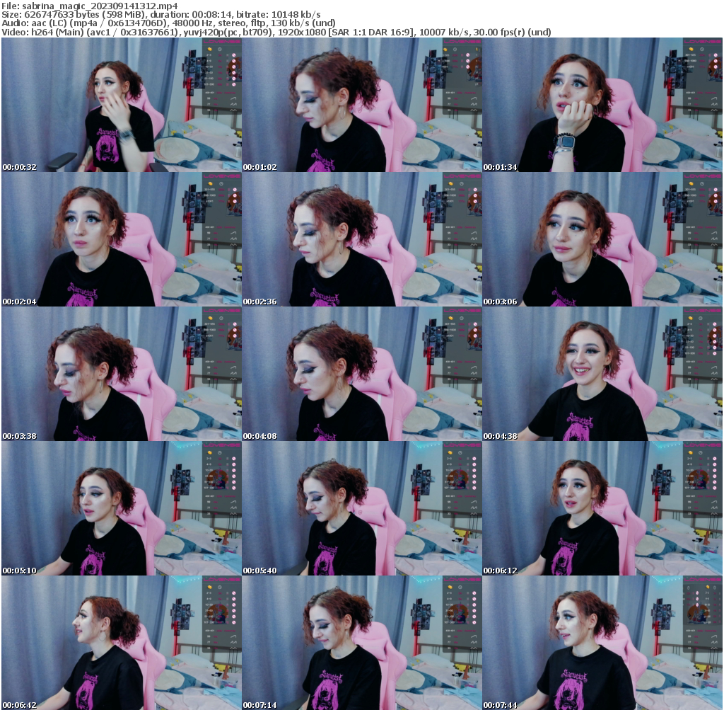 Preview thumb from sabrina_magic on 2023-09-14 @ bongacams