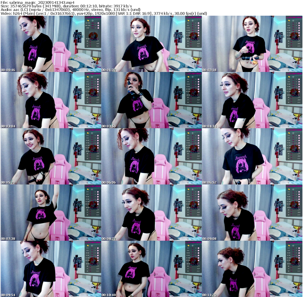 Preview thumb from sabrina_magic on 2023-09-14 @ bongacams