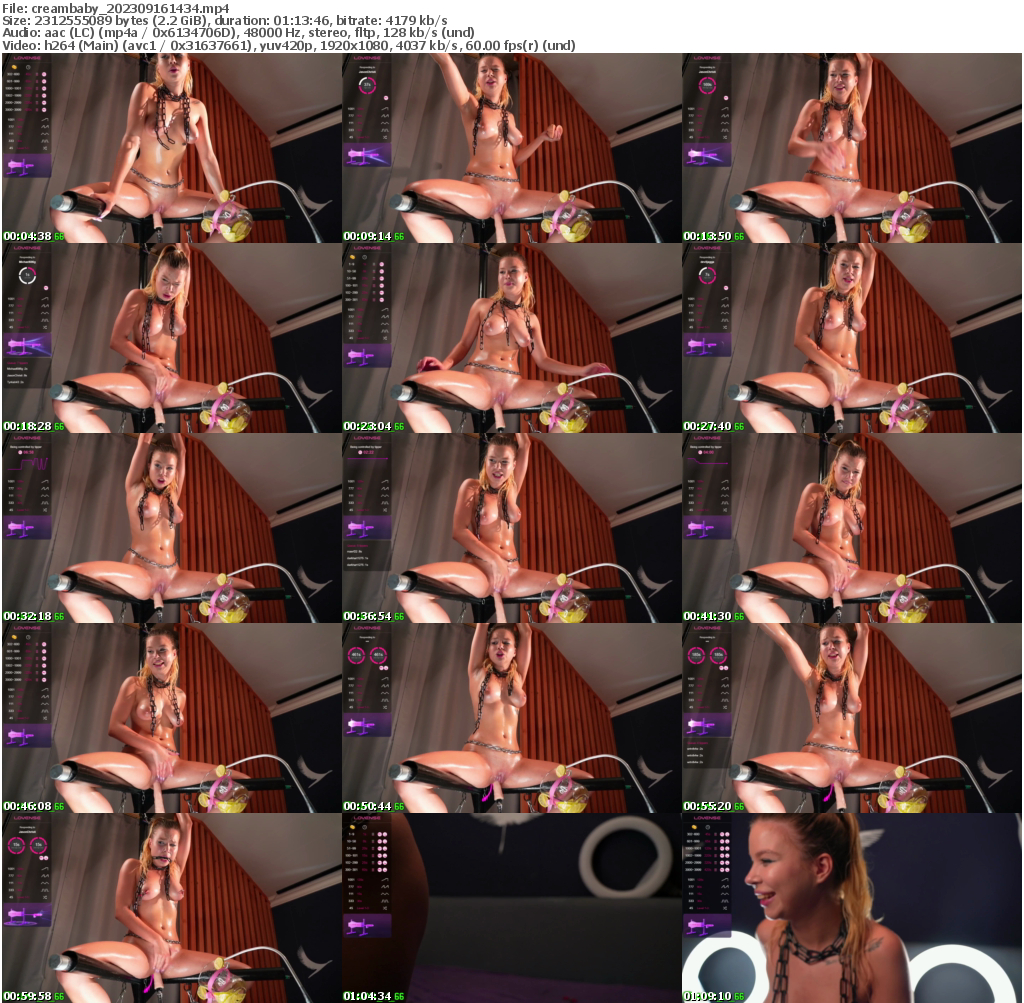 Preview thumb from creambaby on 2023-09-16 @ bongacams