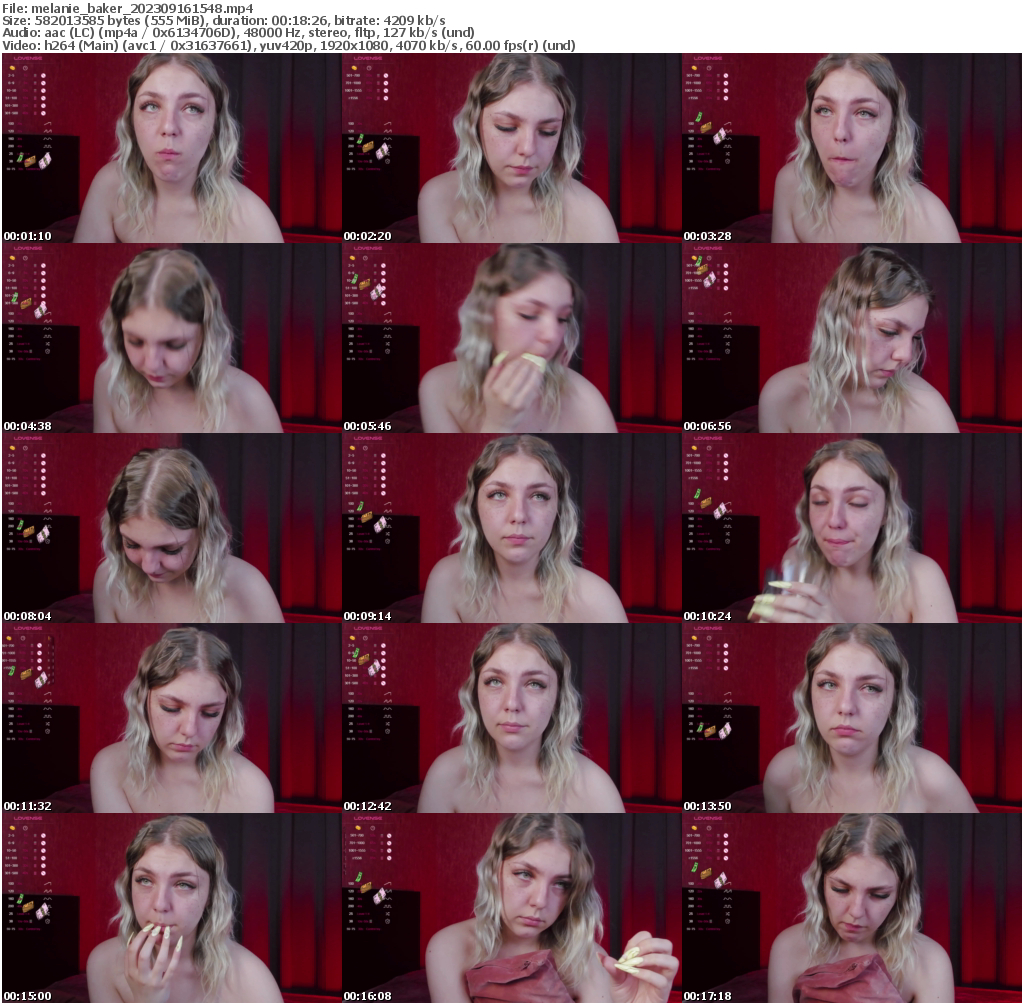 Preview thumb from melanie_baker on 2023-09-16 @ bongacams