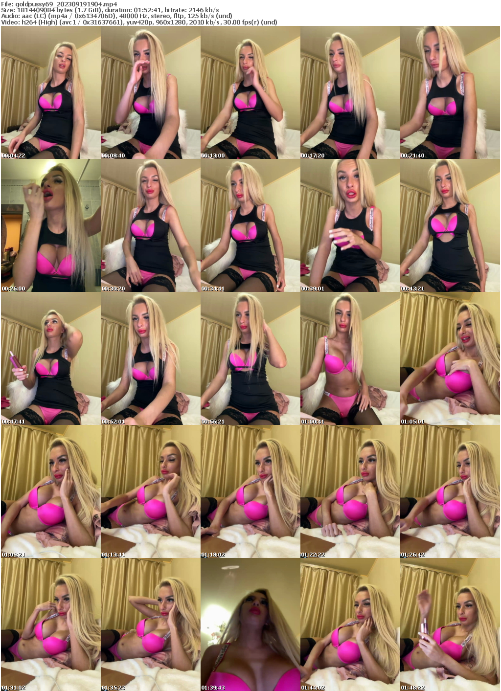 Preview thumb from goldpussy69 on 2023-09-19 @ bongacams