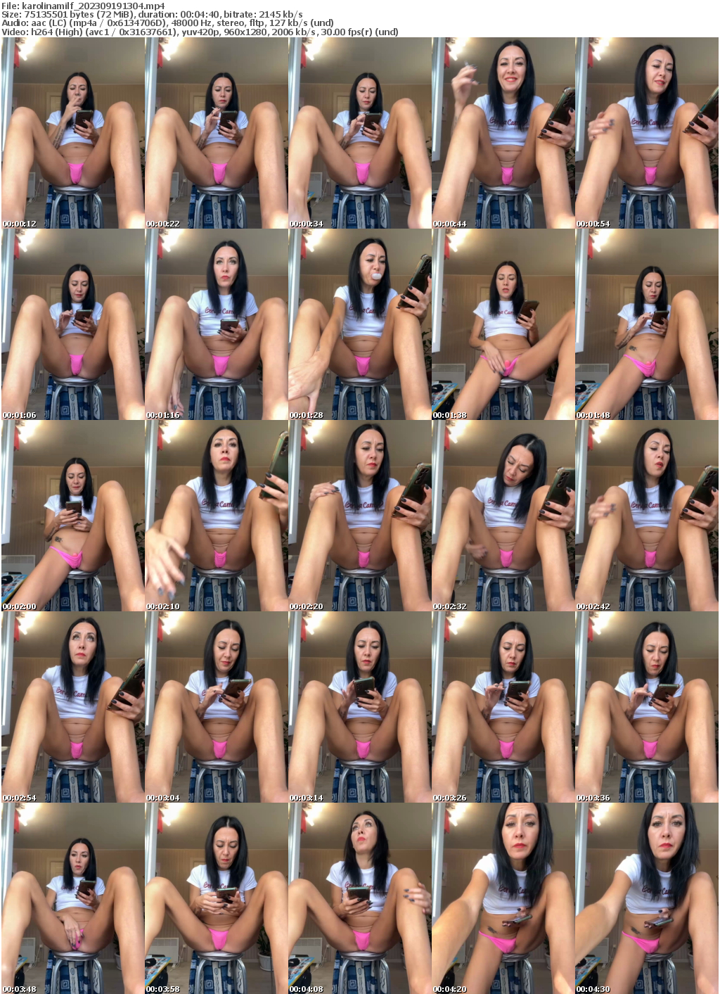 Preview thumb from karolinamilf on 2023-09-19 @ bongacams