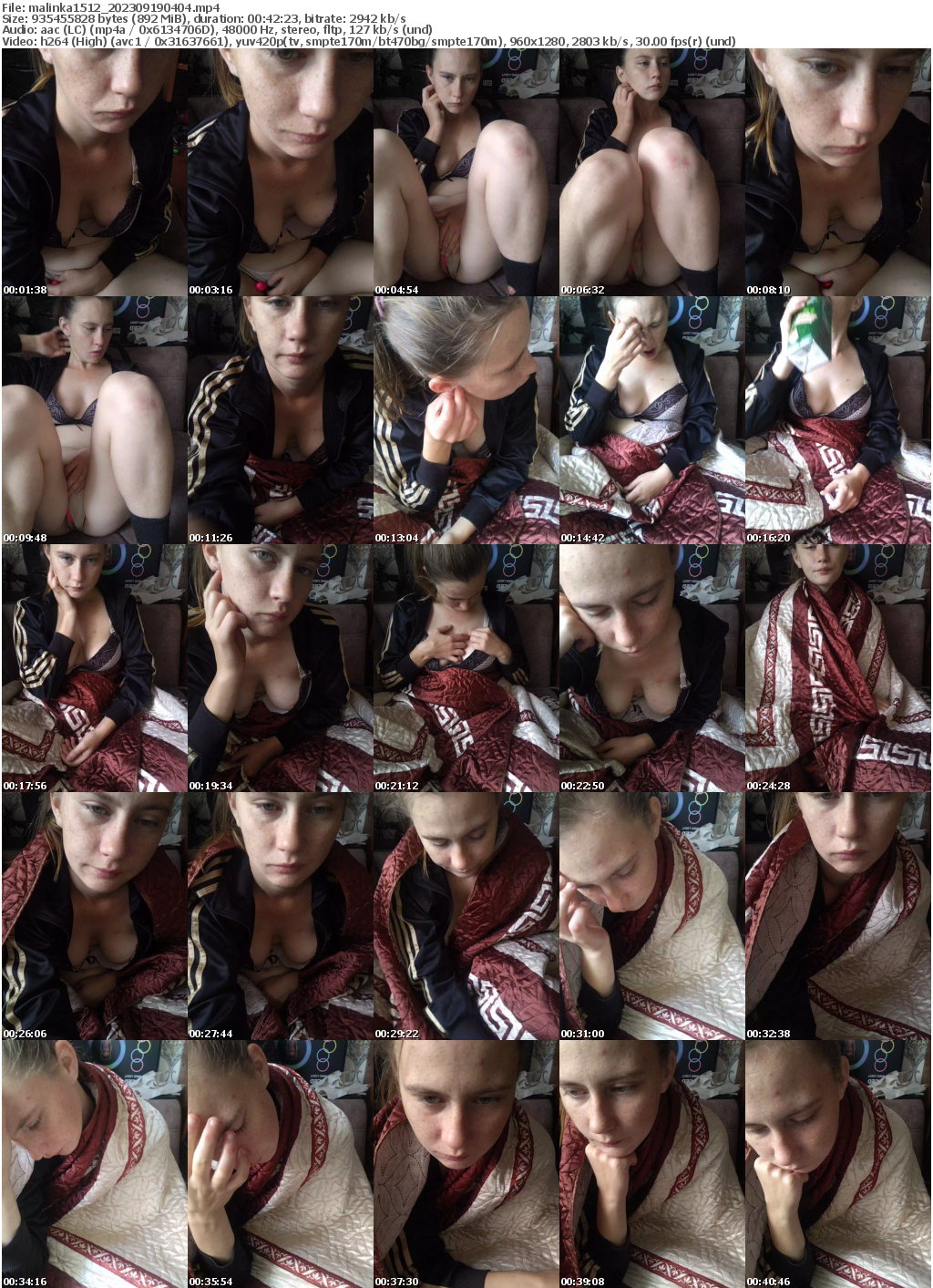 Preview thumb from malinka1512 on 2023-09-19 @ bongacams