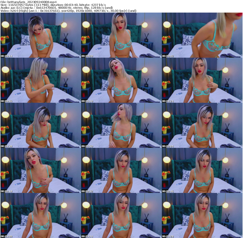 Preview thumb from brittanyfaris on 2023-09-24 @ bongacams