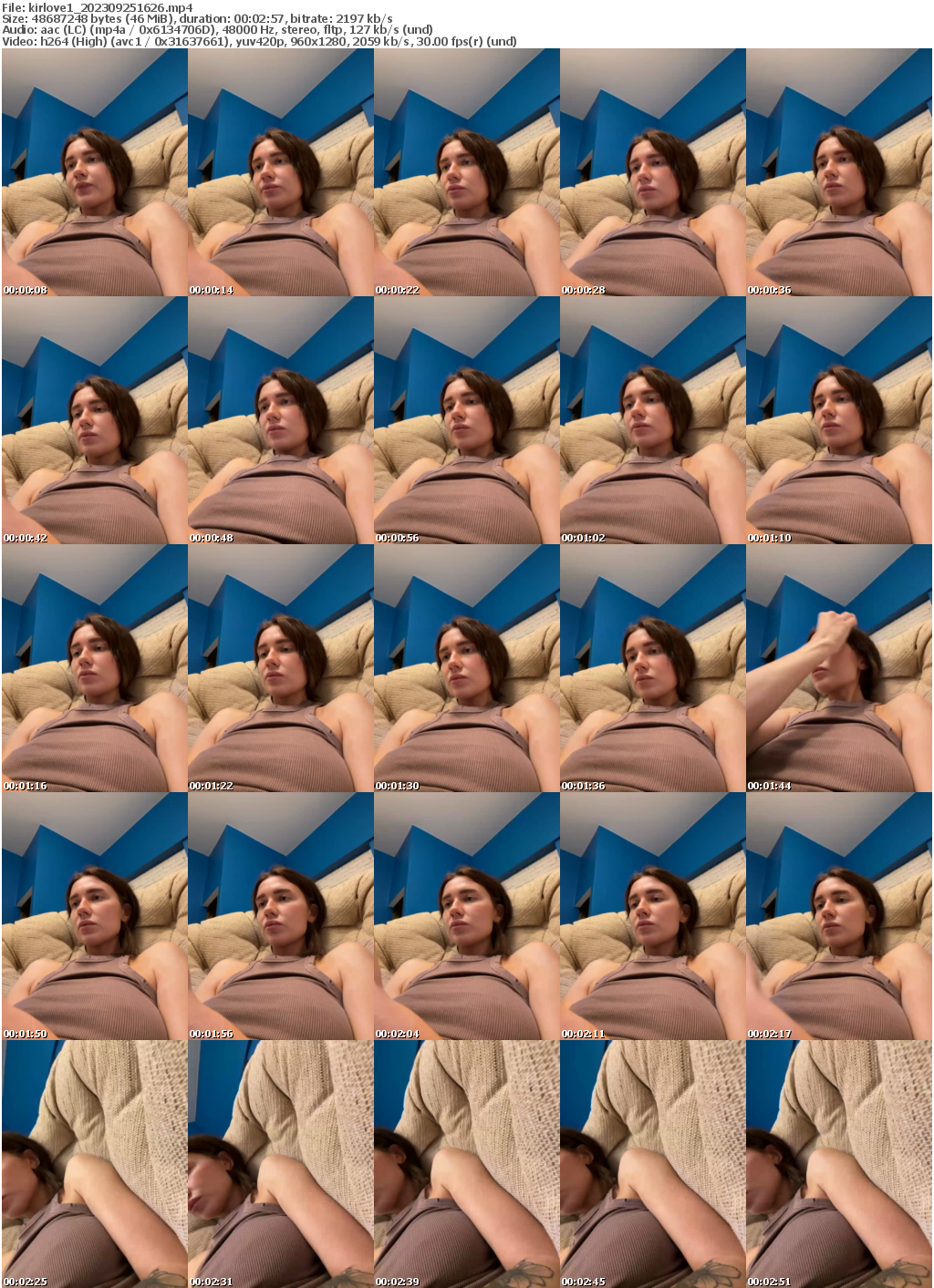 Preview thumb from kirlove1 on 2023-09-25 @ bongacams