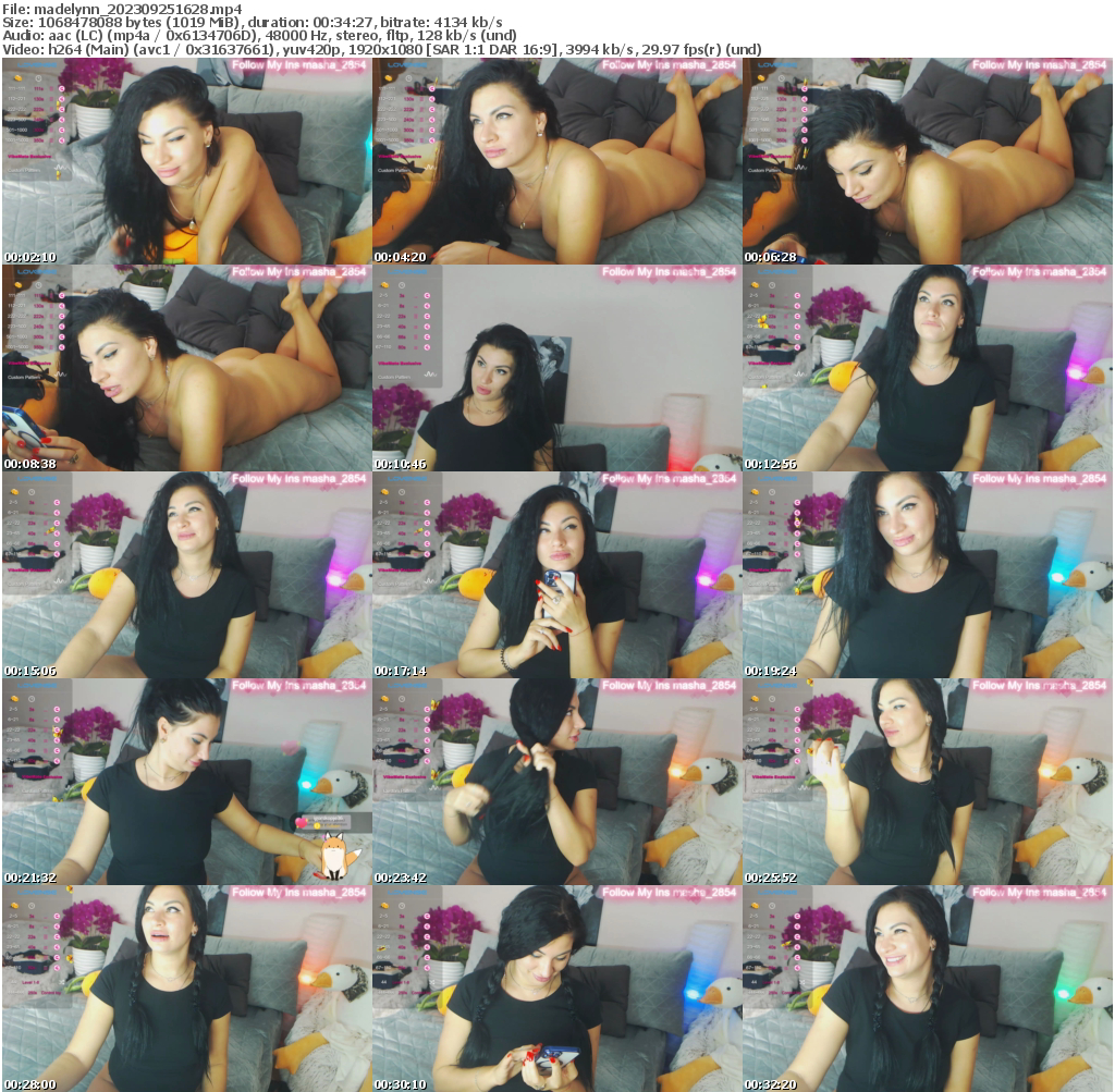 Preview thumb from madelynn on 2023-09-25 @ bongacams