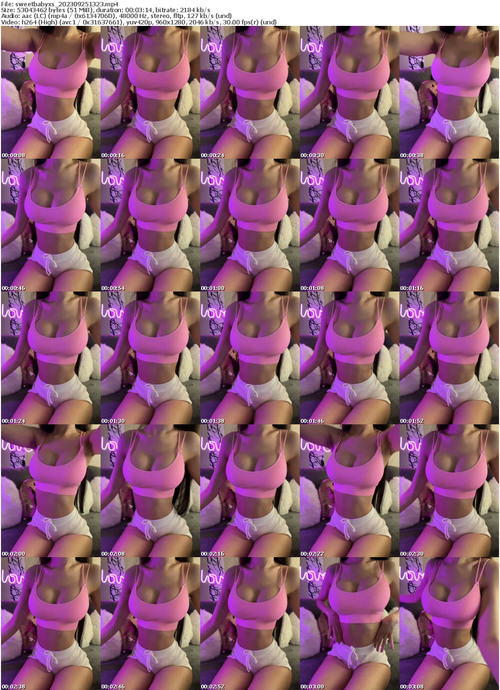 Preview thumb from sweetbabyxs on 2023-09-25 @ bongacams