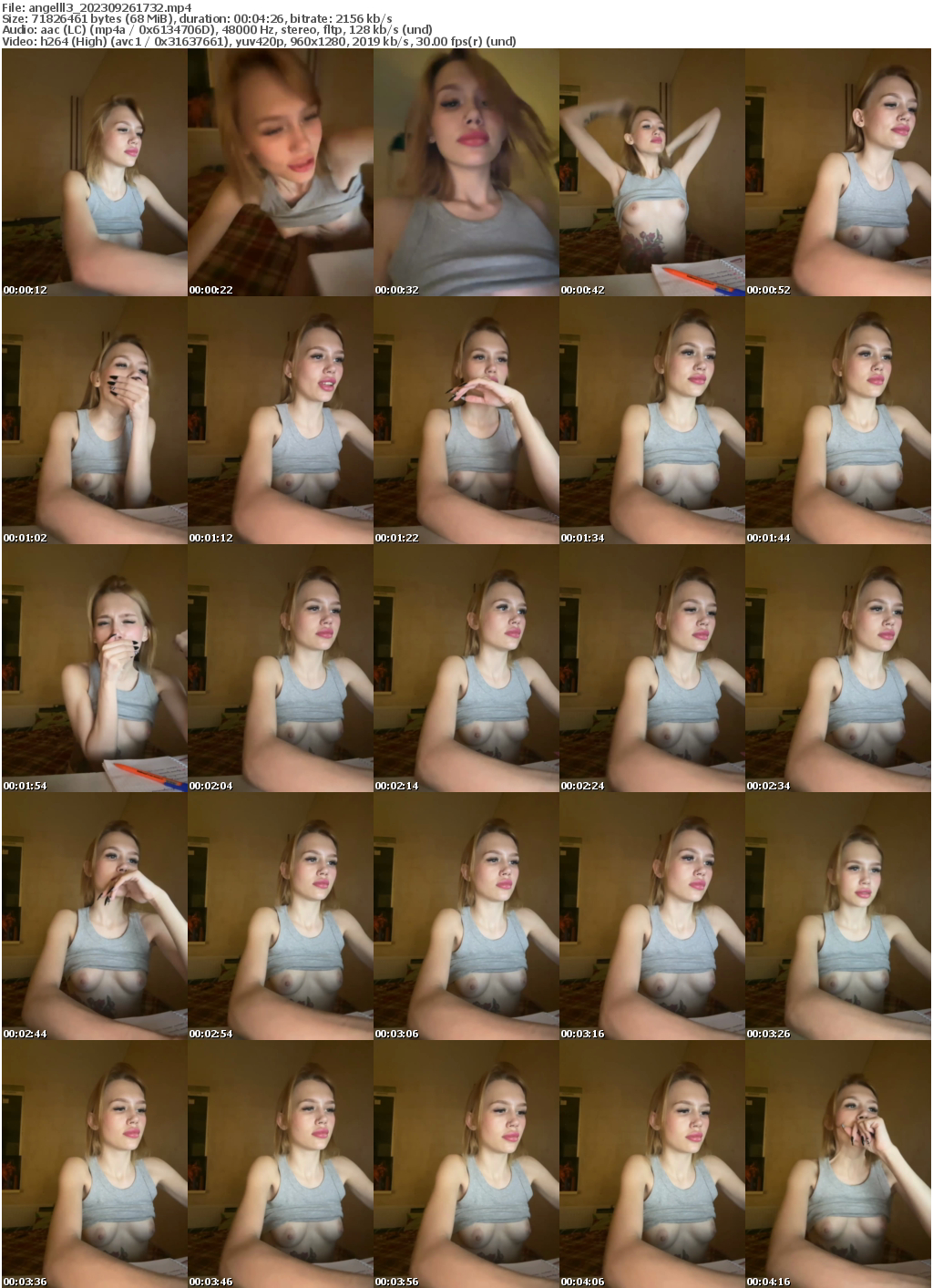 Preview thumb from angelll3 on 2023-09-26 @ bongacams