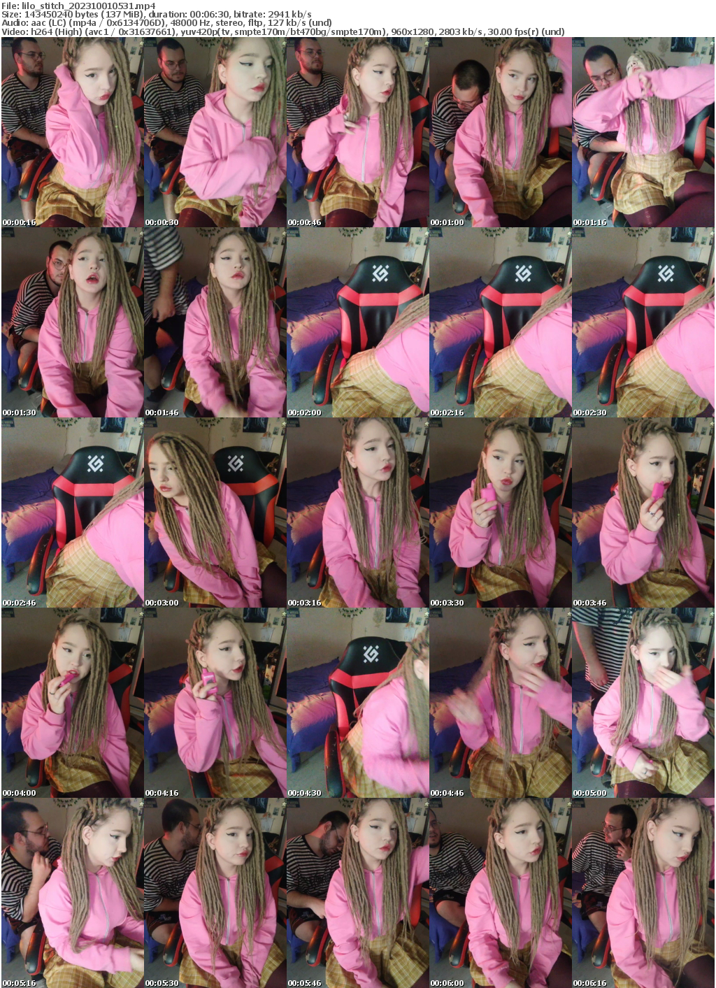 Preview thumb from lilo_stitch on 2023-10-01 @ bongacams