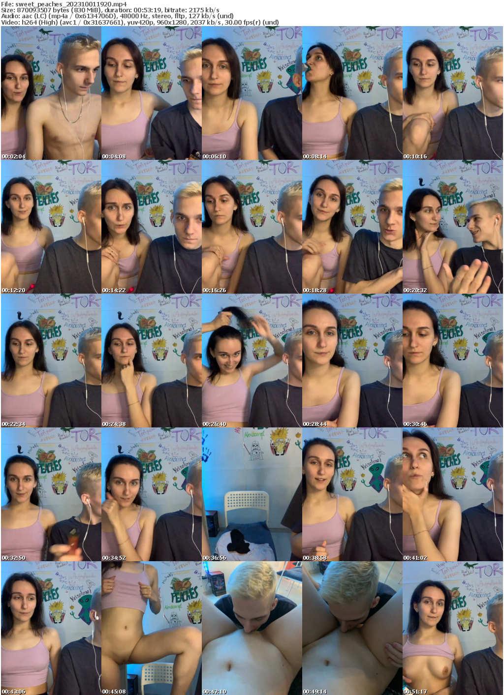 Preview thumb from sweet_peaches on 2023-10-01 @ bongacams