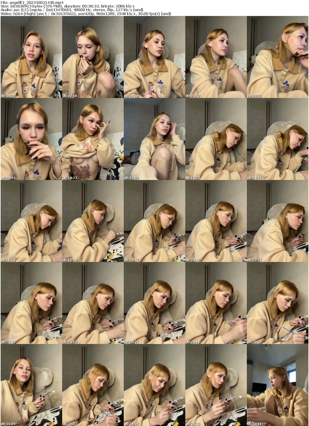 Preview thumb from angelll3 on 2023-10-02 @ bongacams