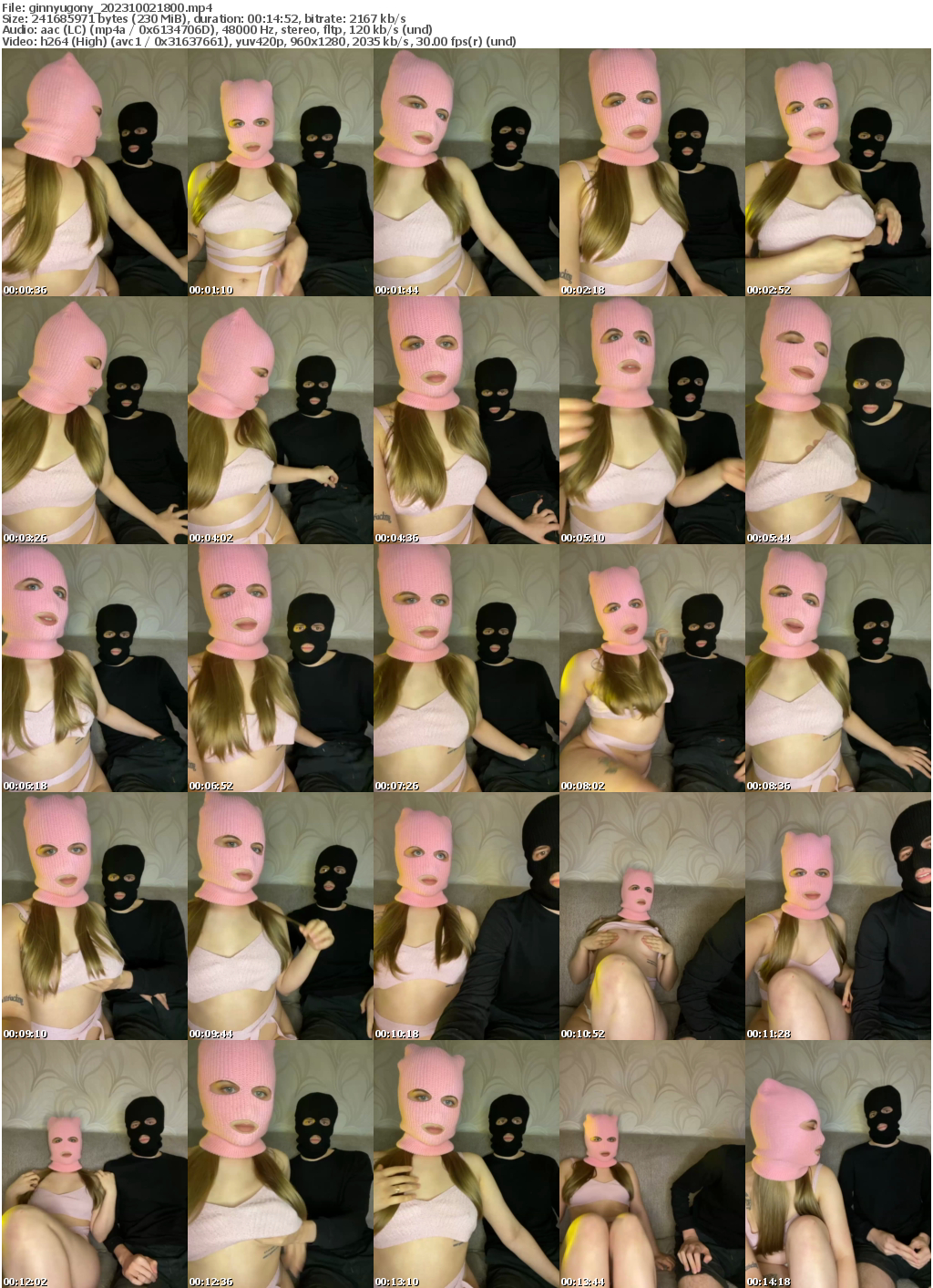 Preview thumb from ginnyugony on 2023-10-02 @ bongacams