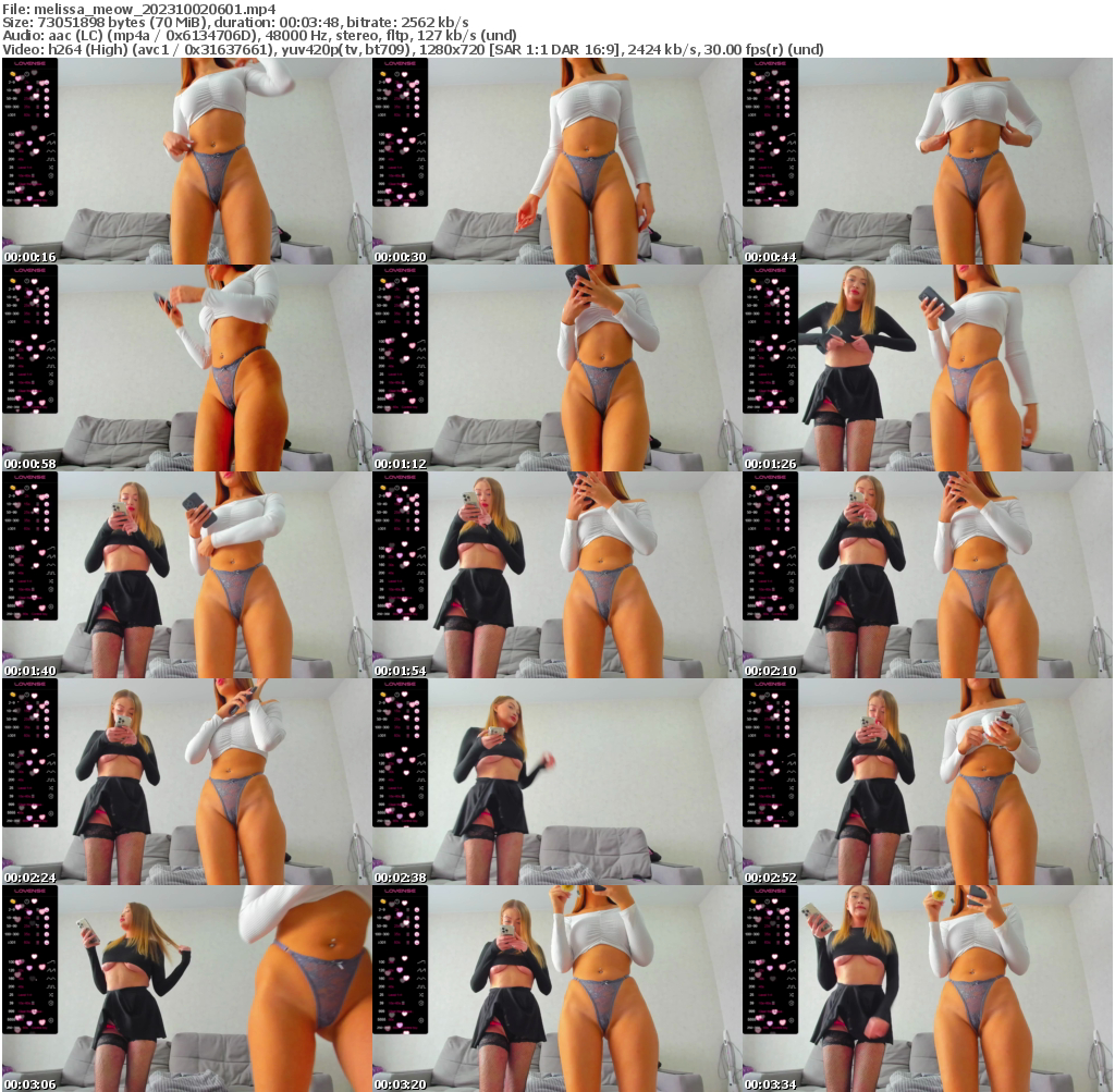 Preview thumb from melissa_meow on 2023-10-02 @ bongacams