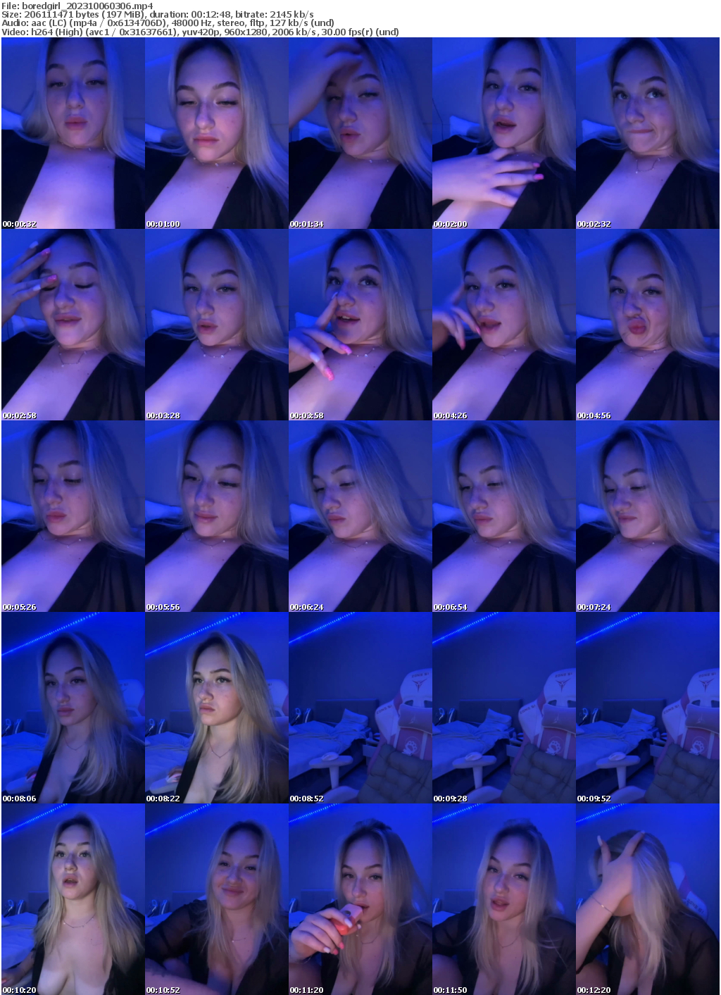 Preview thumb from boredgirl on 2023-10-06 @ bongacams