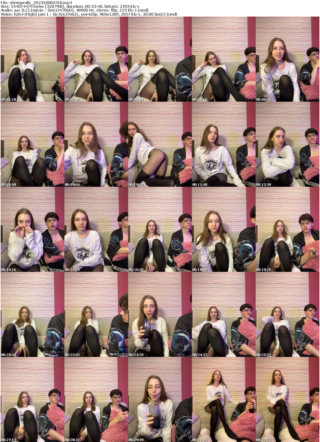 Preview thumb from shrimprolls on 2023-10-06 @ bongacams