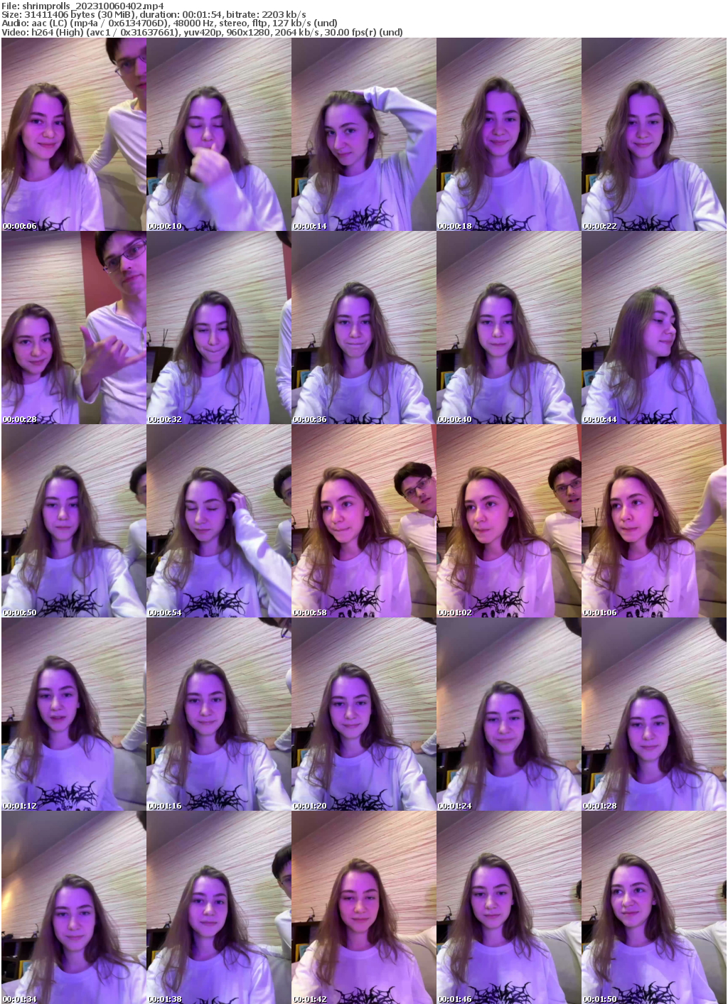 Preview thumb from shrimprolls on 2023-10-06 @ bongacams