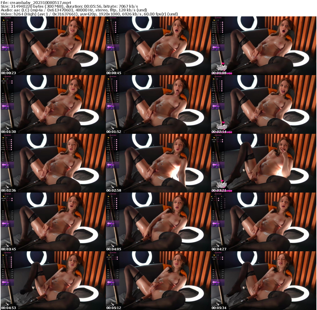 Preview thumb from creambaby on 2023-10-08 @ bongacams