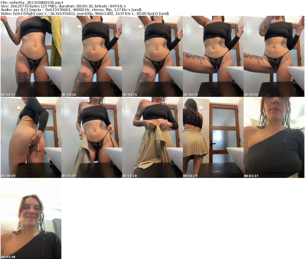 Preview thumb from nefertta on 2023-10-08 @ bongacams