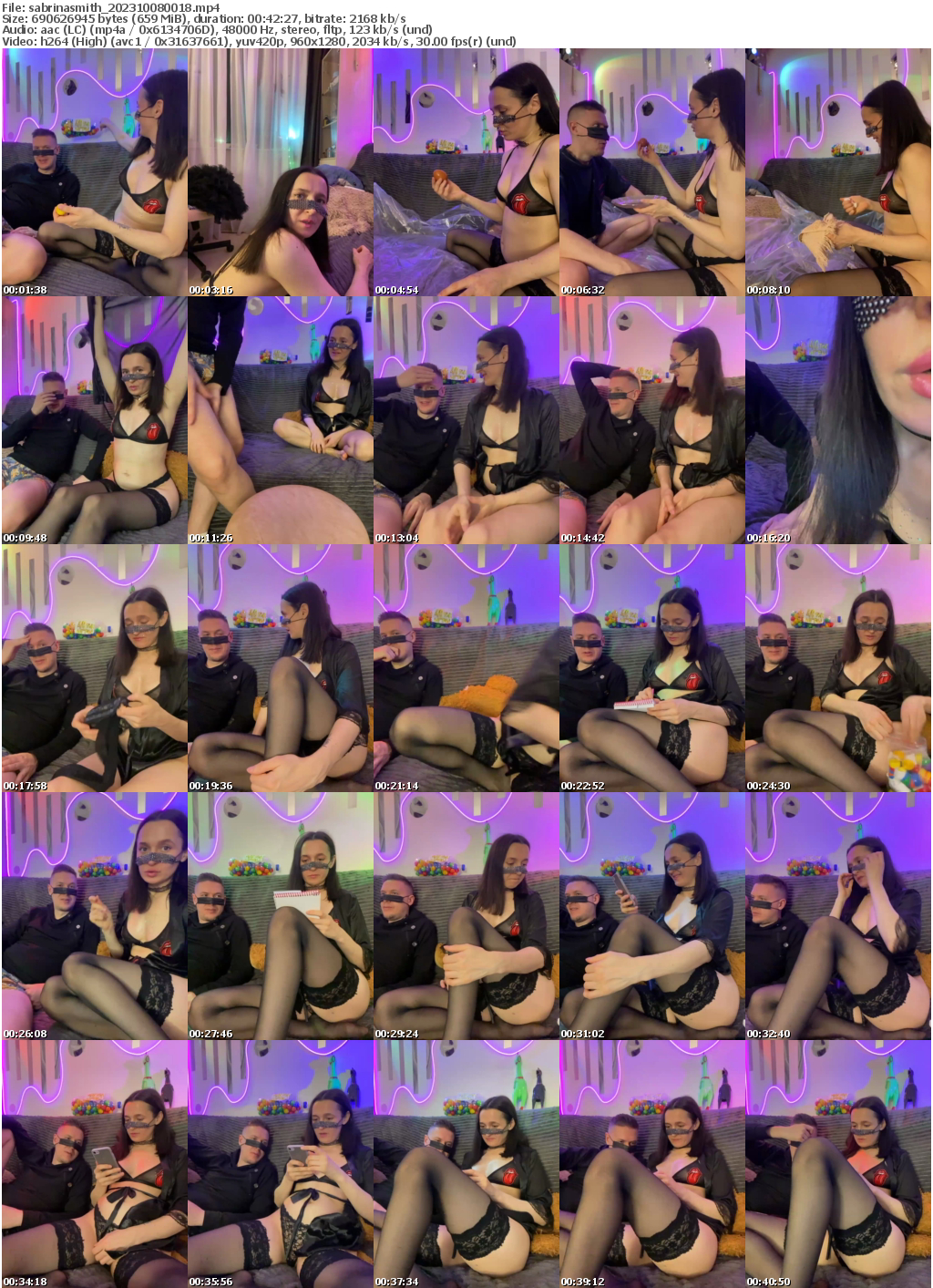 Preview thumb from sabrinasmith on 2023-10-08 @ bongacams