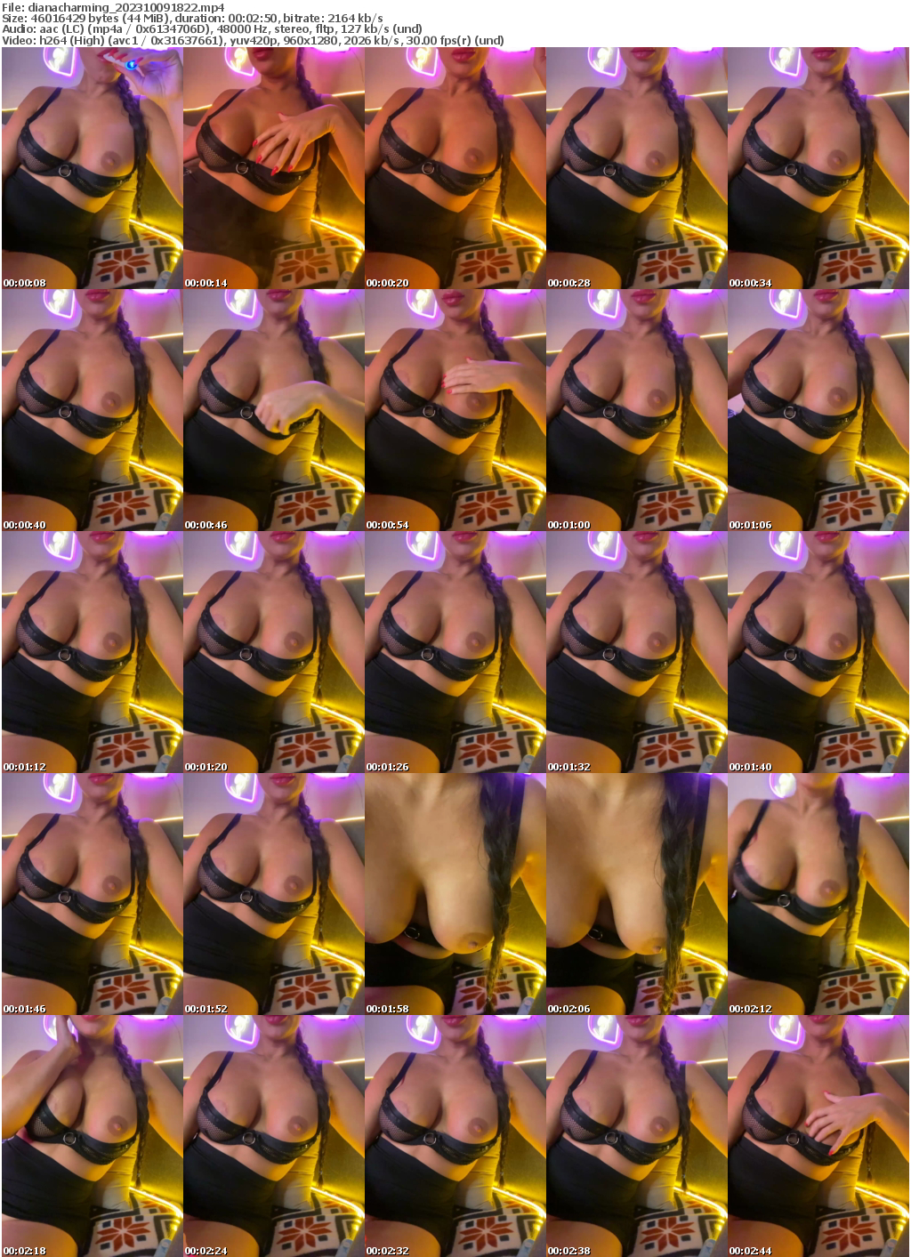 Preview thumb from dianacharming on 2023-10-09 @ bongacams