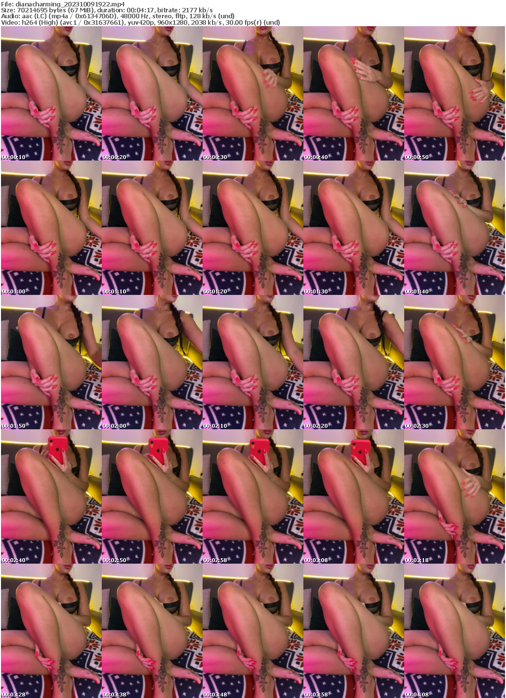 Preview thumb from dianacharming on 2023-10-09 @ bongacams