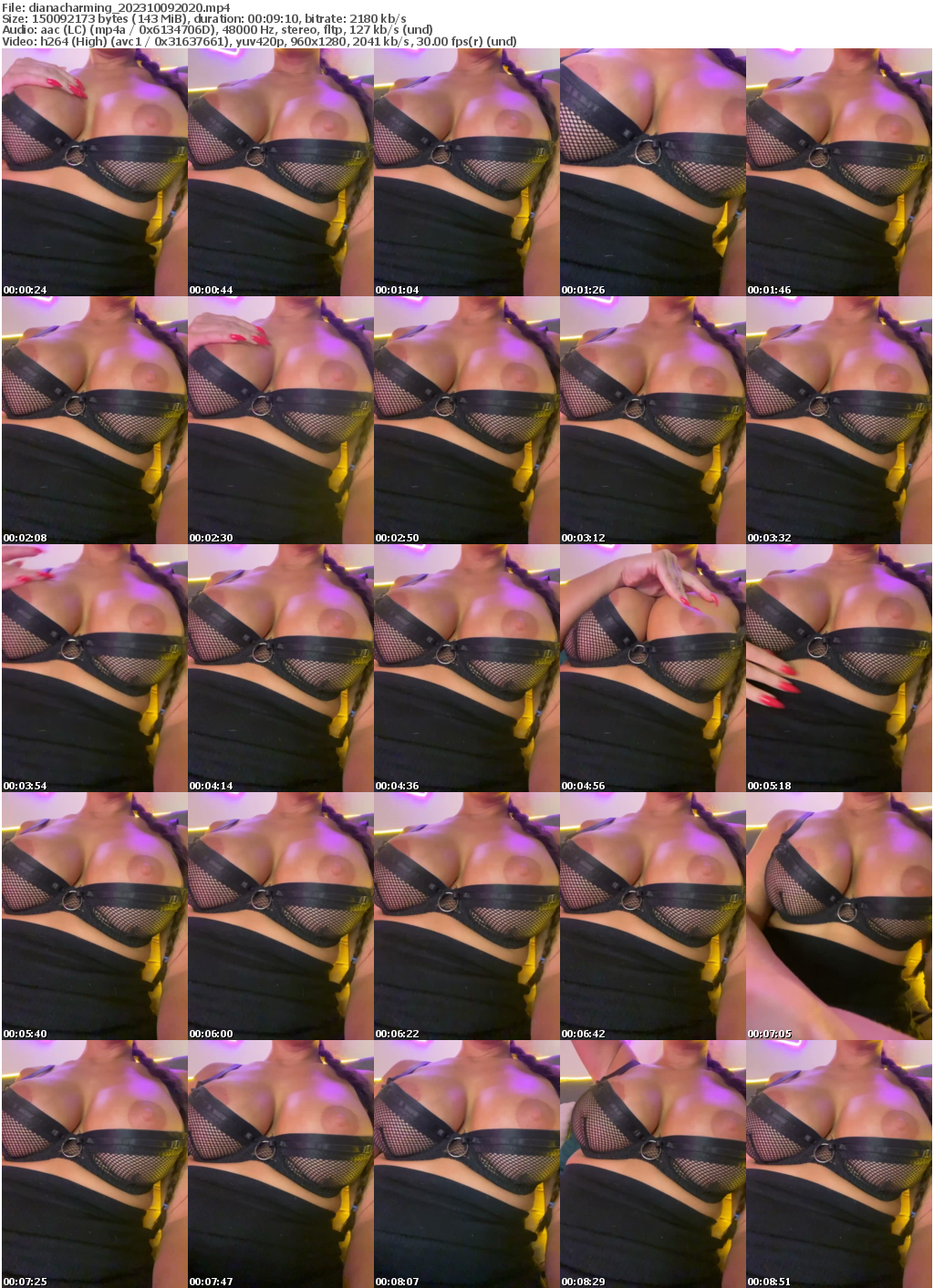 Preview thumb from dianacharming on 2023-10-09 @ bongacams