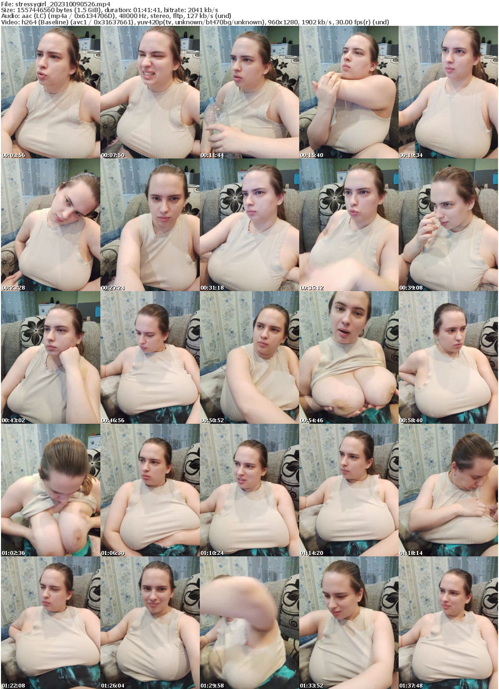 Preview thumb from stressygirl on 2023-10-09 @ bongacams