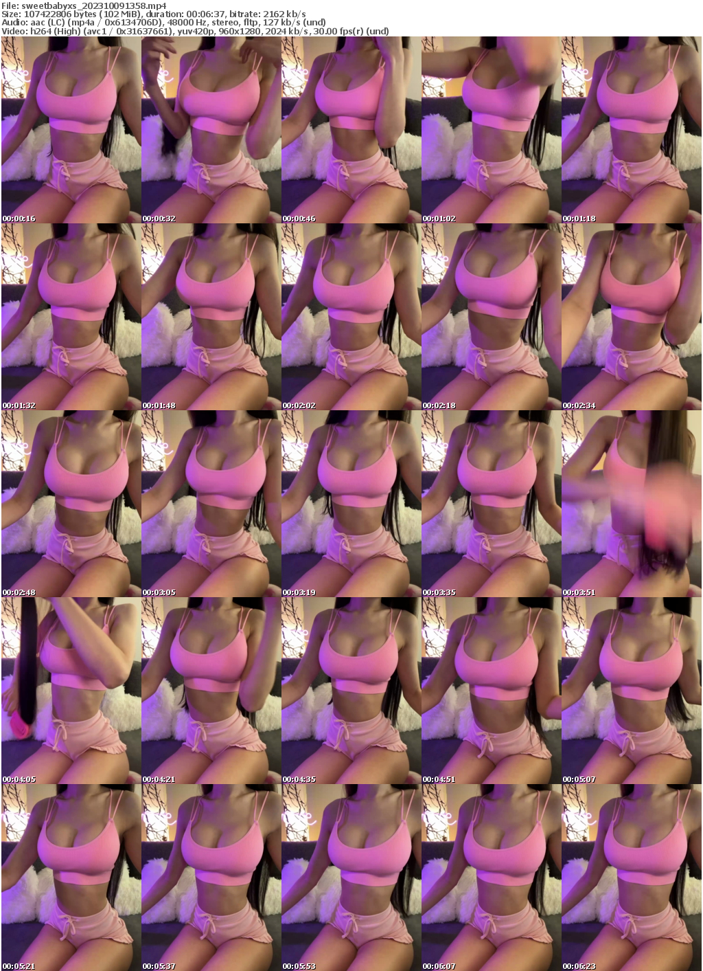 Preview thumb from sweetbabyxs on 2023-10-09 @ bongacams