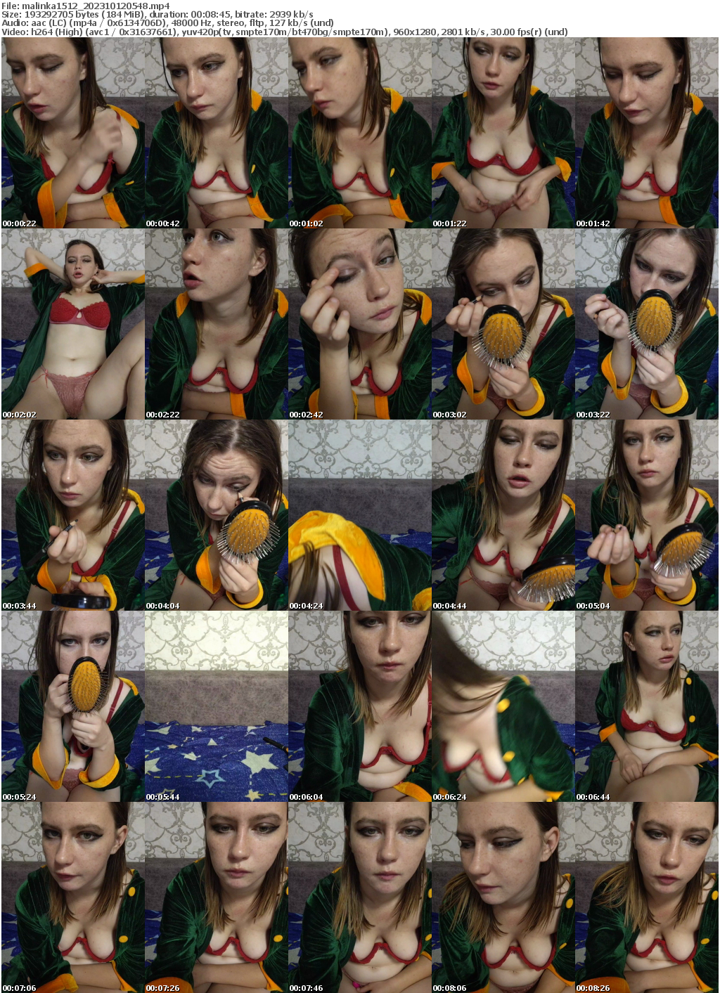 Preview thumb from malinka1512 on 2023-10-12 @ bongacams