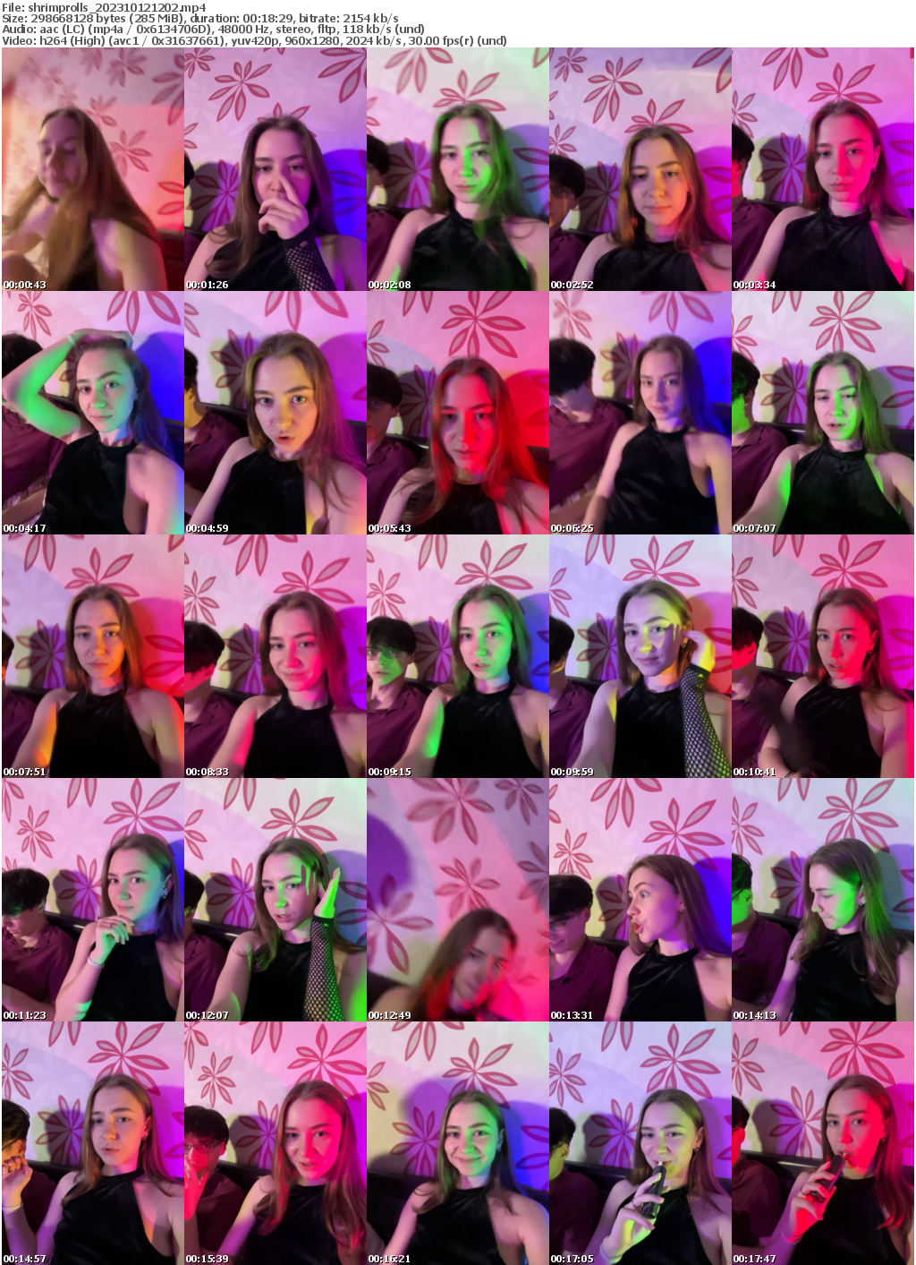 Preview thumb from shrimprolls on 2023-10-12 @ bongacams