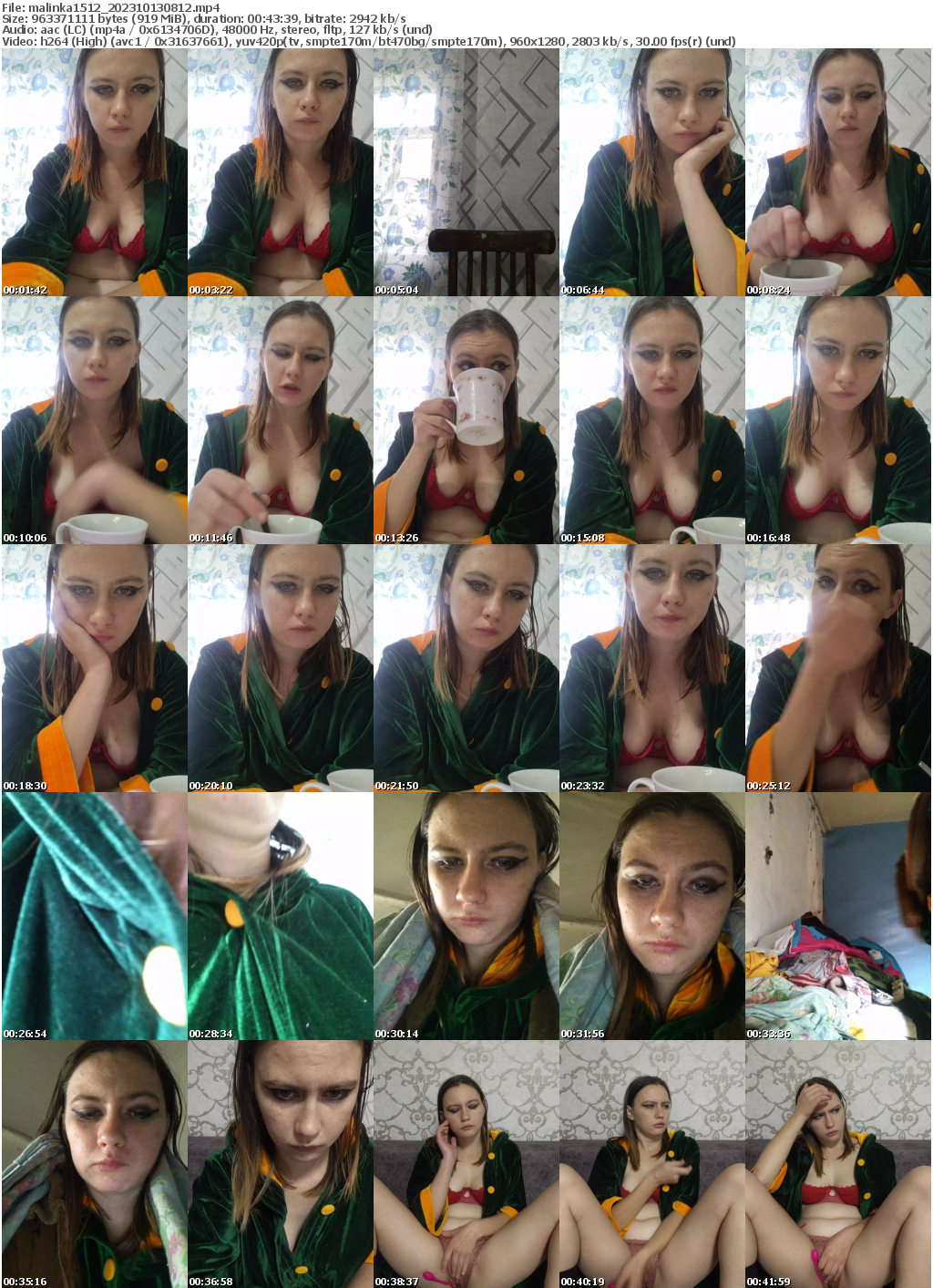 Preview thumb from malinka1512 on 2023-10-13 @ bongacams