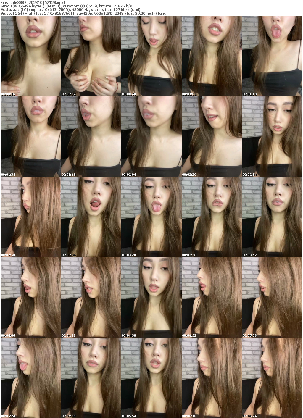 Preview thumb from jade8887 on 2023-10-15 @ bongacams