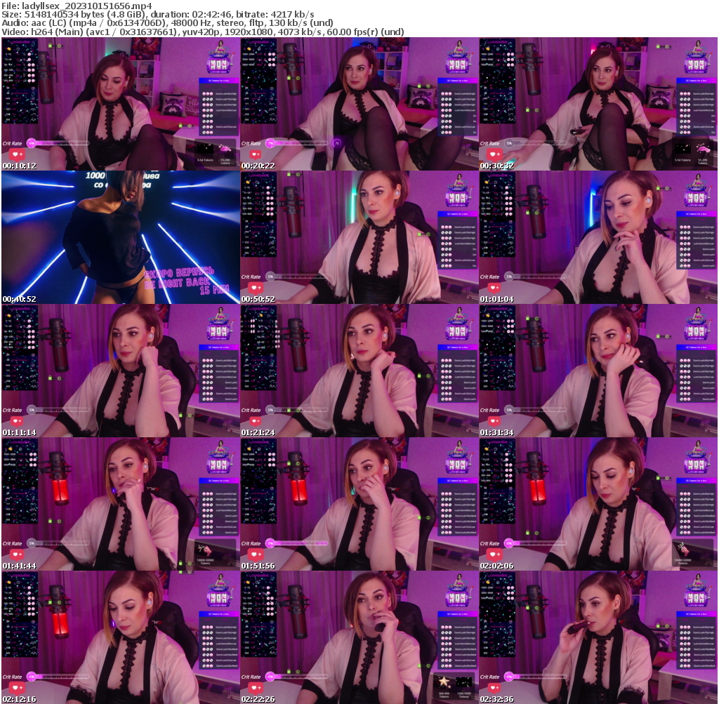 Preview thumb from ladyllsex on 2023-10-15 @ bongacams